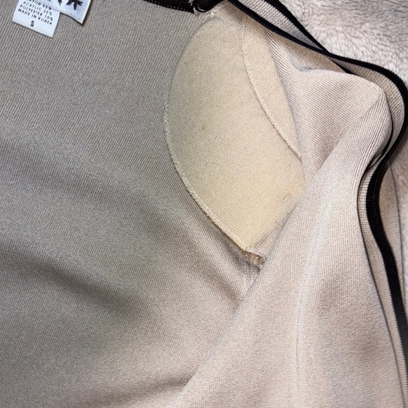 Mieka Women's Tan Cardigan with Black Accents - Picture 5 of 8